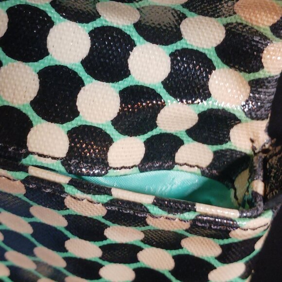 Kate Spade Dundee Drive Alec Flap Pocket Crossbody Bag Mint Polka Dot Purse - Picture 12 of 15